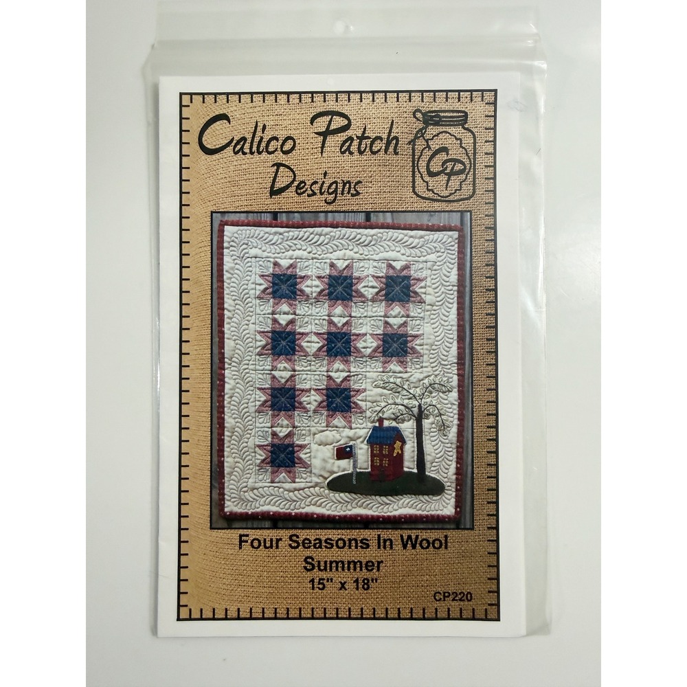 Calico Patch Quilt Pattern Multi Four Seasons In Wool Summer CP220